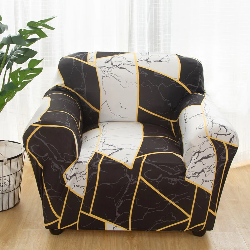 Single Sofa Chair Slipcovers Armchair Decoration 1 2 3 4 Seater Elastic Spandex Sofa Cover Stretch Floral Printed Elastic Sofa Cover L-Style Covers - Image 9