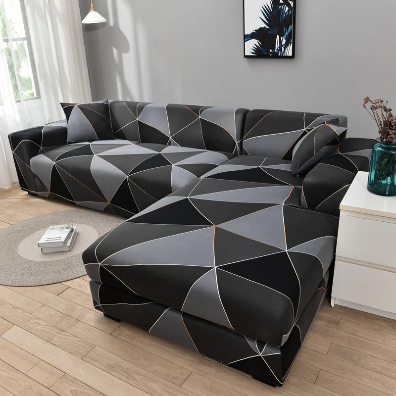 Sofa Cover Elastic Couch Cover Sectional Chair Cover Sofa Cover Corner L-shape Sofa Cover 1/2/3/4-seater Cover Corner L Shaped Slipcover - Image 19