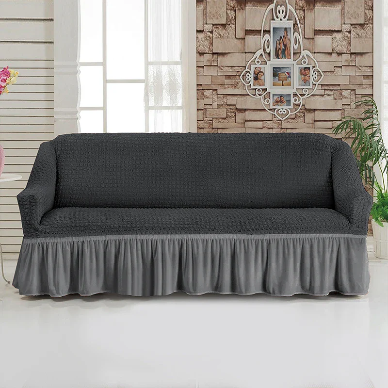 Sofa Slipcovers with Skirt Easy Fitted Sofa Cover for Living Room Couch Cover Washable High Elastic Durable Seersucker Fabric - Image 27