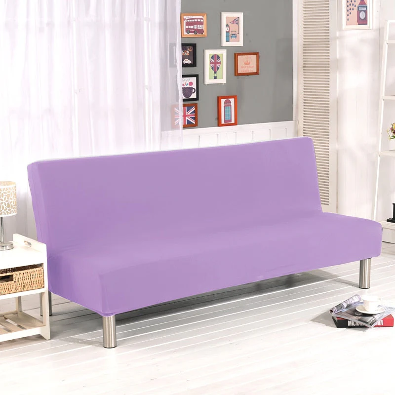 Solid Color Folding Sofa Bed Cover Sofa Covers Spandex Stretch Elastic Material Double Seat Cover Slipcovers Armless Cover - Image 4