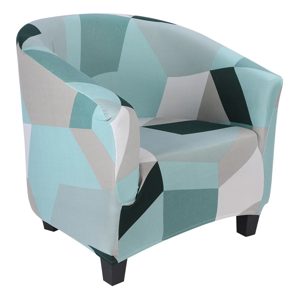 Spring Printed Elastic Tub Chair Cover Couch Tub Club Chair Cover Stretch Sofa Slipcover Furniture Single Seater Couch Banquet Armchair Cover - Image 34