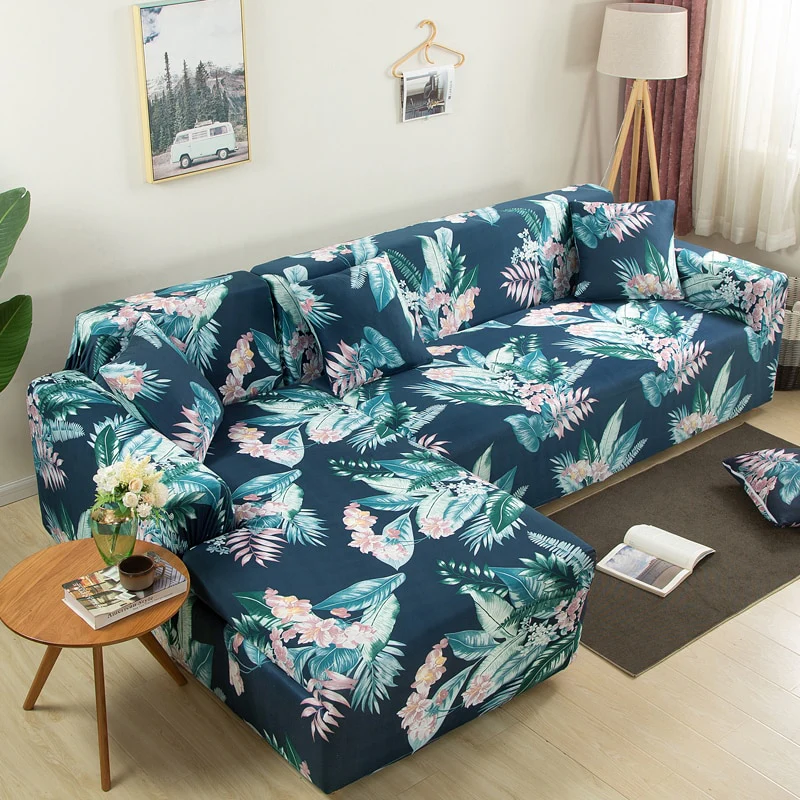 Square Lattice Printed L Shape Sofa Covers Sofa Protector Printed Elastic Sretch Covers Anti-dust Elastic Stretch Covers for Corner Sofa Cover - Image 17