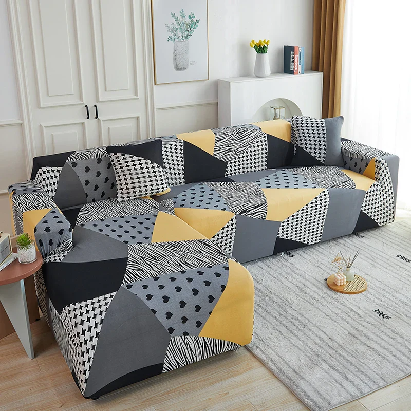 Stretch L Shaped Sofa Cover Couch Cover Slipcovers Armchair Corner Sofa Cover Chaselong Protector for Pets and Kids Fully Wrap - Image 5