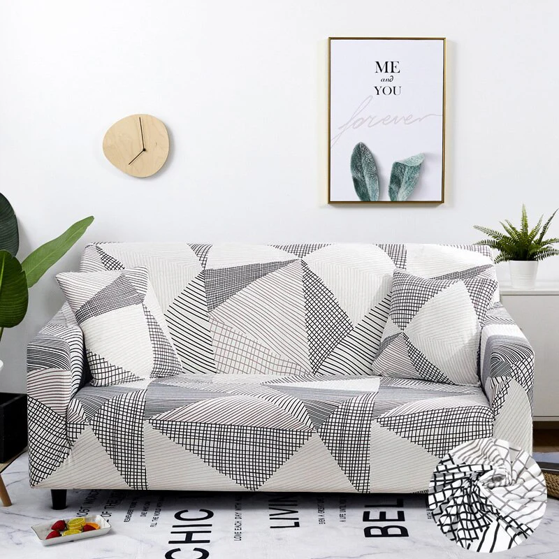Stretch Plaid Sofa Slipcover Elastic Sofa Covers Corner L Shaped Covers Sectional Sofa Cover Couch Cover 1/2/3/4 Seater Armchair Cover - Image 19