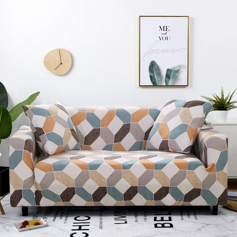 Stretch Plaid Sofa Slipcover Elastic Sofa Covers Corner L Shaped Covers Sectional Sofa Cover Couch Cover 1/2/3/4 Seater Armchair Cover - Image 5
