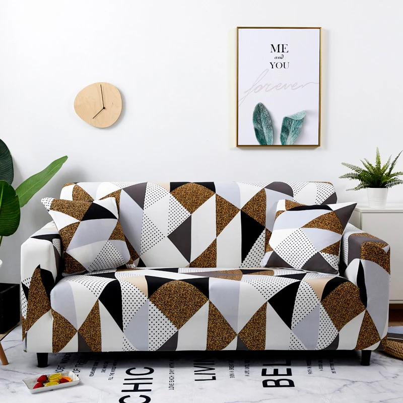 Stretch Plaid Sofa Slipcover Elastic Sofa Covers Corner L Shaped Covers Sectional Sofa Cover Couch Cover 1/2/3/4 Seater Armchair Cover - Image 6