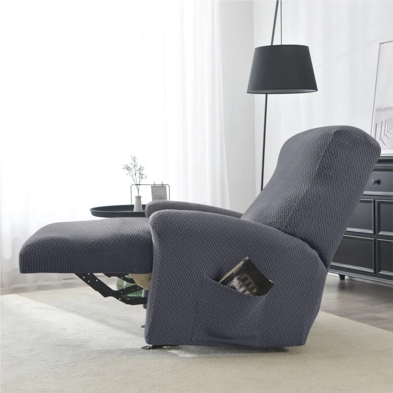 Stretch Recliner Sofa Cover Knitted Reclining Sofas Covers Anti-Dust Non-Slip Lazy Boy Chair Cover 1/2/3/4 Seats - Image 5