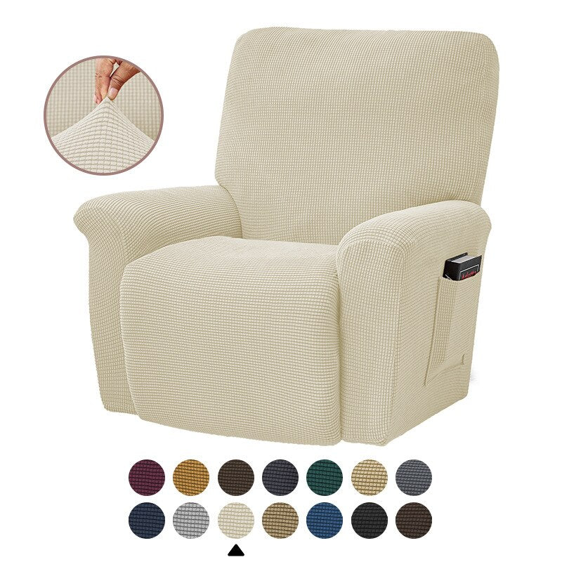 Stretch Recliner Sofa Covers Slipcovers Durable Soft High Stretch Jacquard Sofa Cover Polyester Fiber Solid Color For Rechiner Chair Cover - Image 10