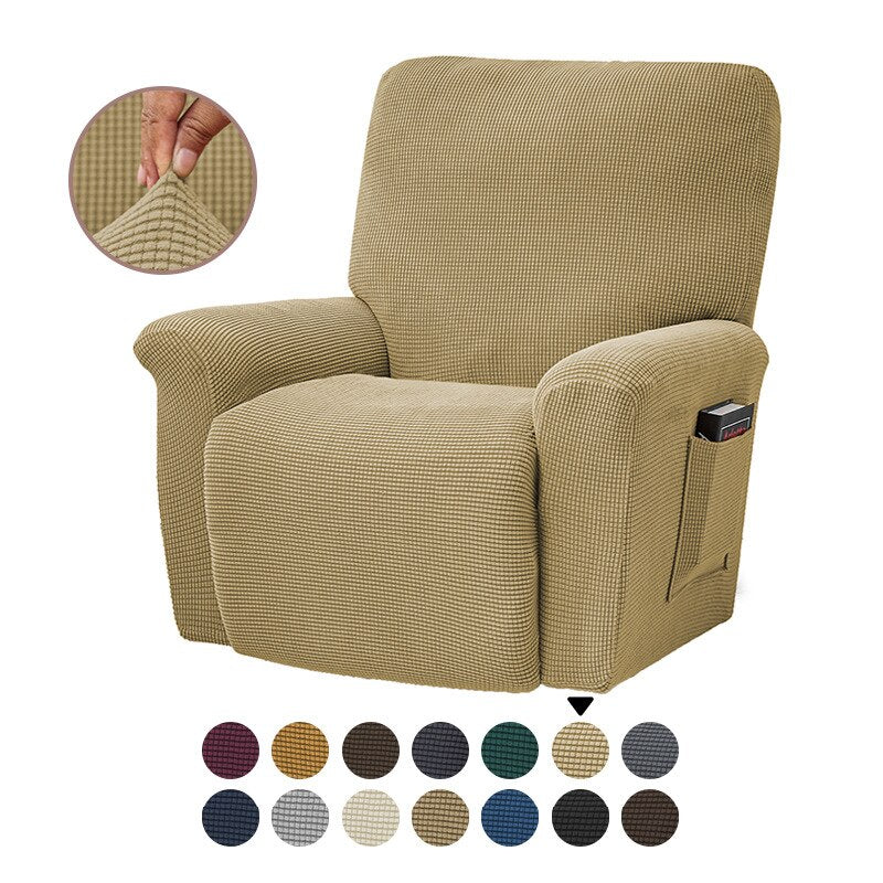 Stretch Recliner Sofa Covers Slipcovers Durable Soft High Stretch Jacquard Sofa Cover Polyester Fiber Solid Color For Rechiner Chair Cover - Image 14
