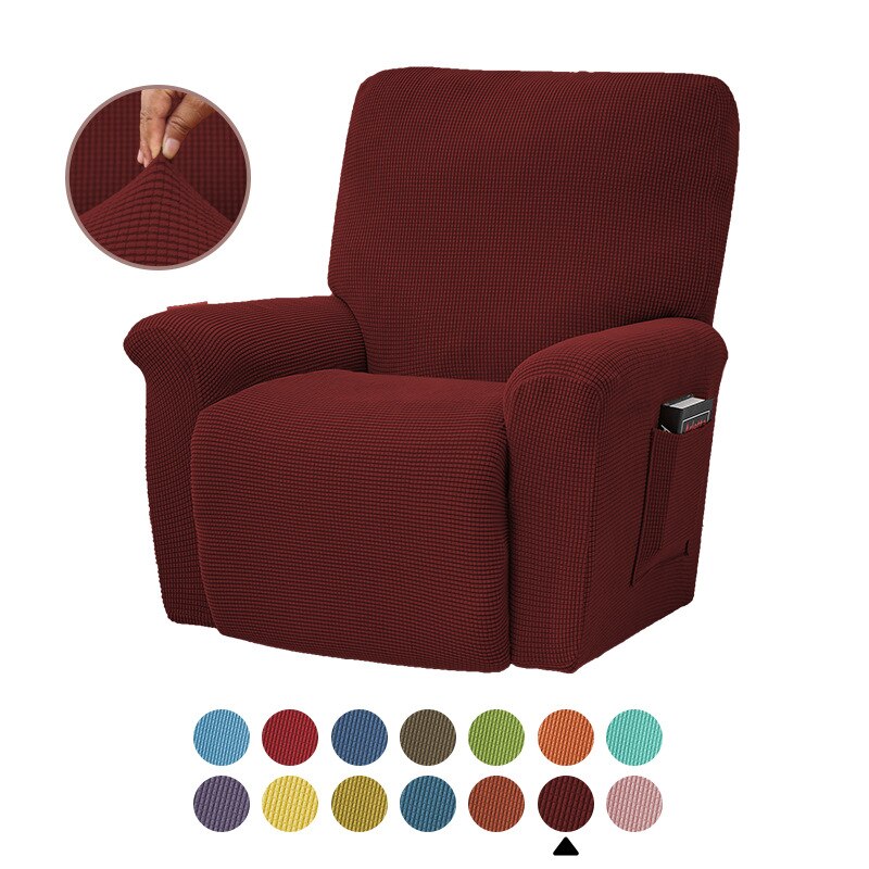 Stretch Recliner Sofa Covers Slipcovers Durable Soft High Stretch Jacquard Sofa Cover Polyester Fiber Solid Color For Rechiner Chair Cover - Image 15