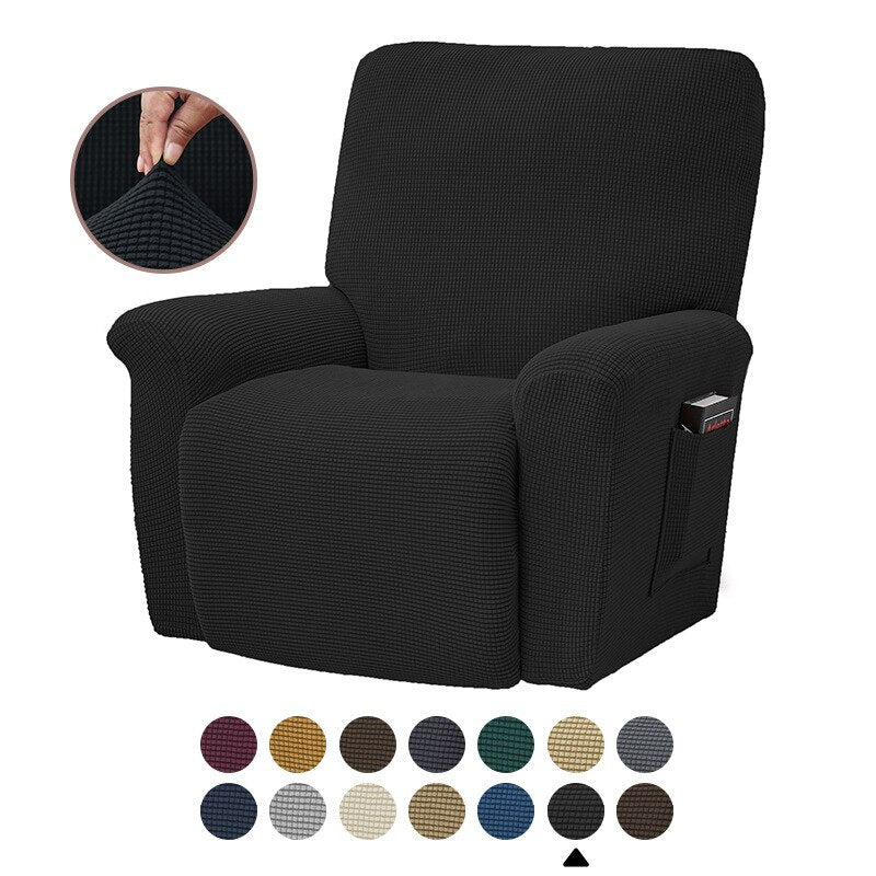 Stretch Recliner Sofa Covers Slipcovers Durable Soft High Stretch Jacquard Sofa Cover Polyester Fiber Solid Color For Rechiner Chair Cover - Image 16