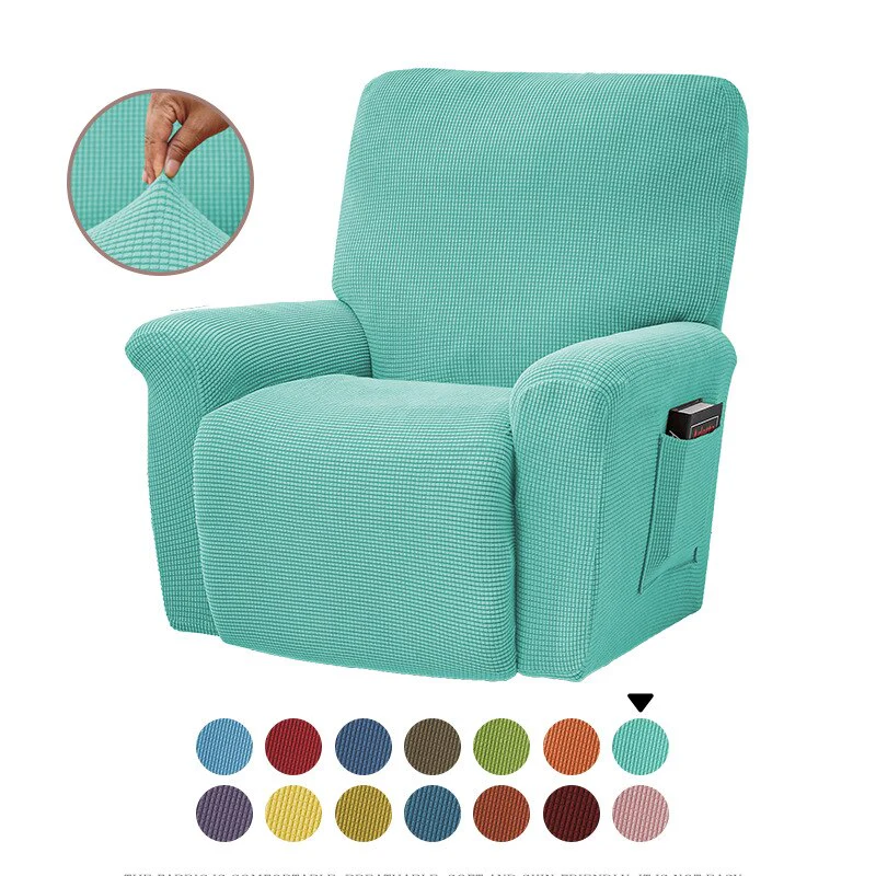 Stretch Recliner Sofa Covers Slipcovers Durable Soft High Stretch Jacquard Sofa Cover Polyester Fiber Solid Color For Rechiner Chair Cover - Image 17