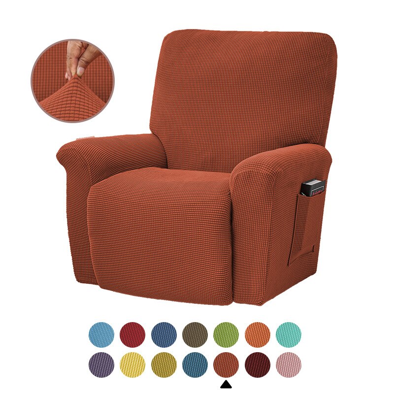 Stretch Recliner Sofa Covers Slipcovers Durable Soft High Stretch Jacquard Sofa Cover Polyester Fiber Solid Color For Rechiner Chair Cover - Image 7