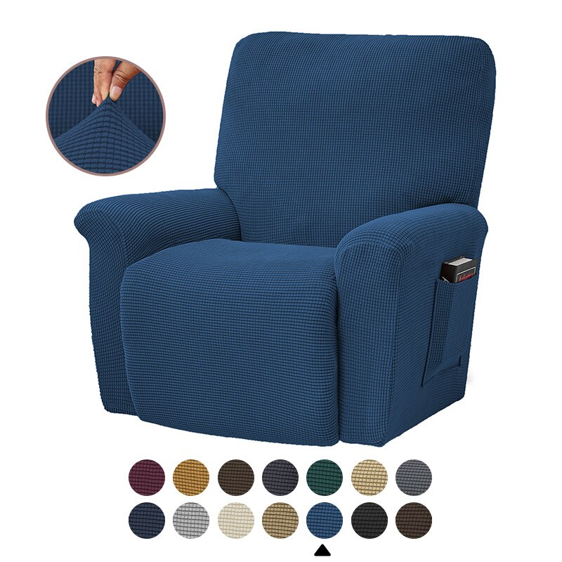 Stretch Recliner Sofa Covers Slipcovers Durable Soft High Stretch Jacquard Sofa Cover Polyester Fiber Solid Color For Rechiner Chair Cover - Image 9