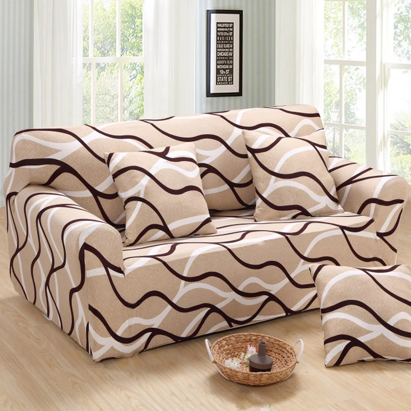 Stretch Sofa Covers Furniture Protector Polyester Loveseat Couch Cover l L-Style Sofa Cover 1/2/3/4-seater Arm Chair Cover Corner Elastic Couch Covers - Image 11