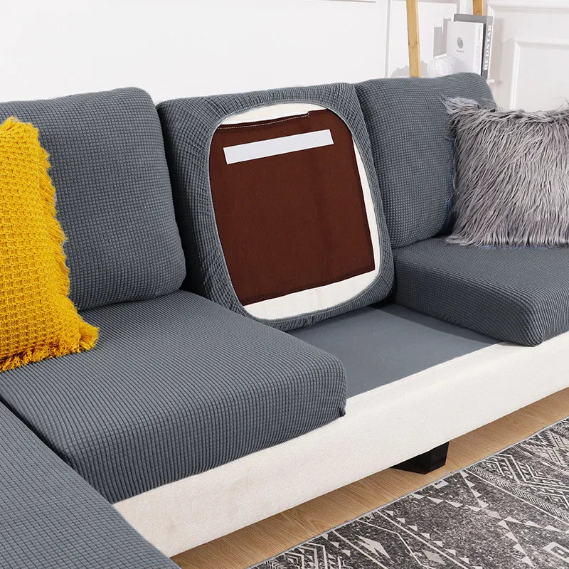 Stretch Sofa Seat Cushion Covers Thick Jacquard Couch Cushion Covers Sectional Seat Slipcovers Armchair Anti Cat Paw Textured - Image 4