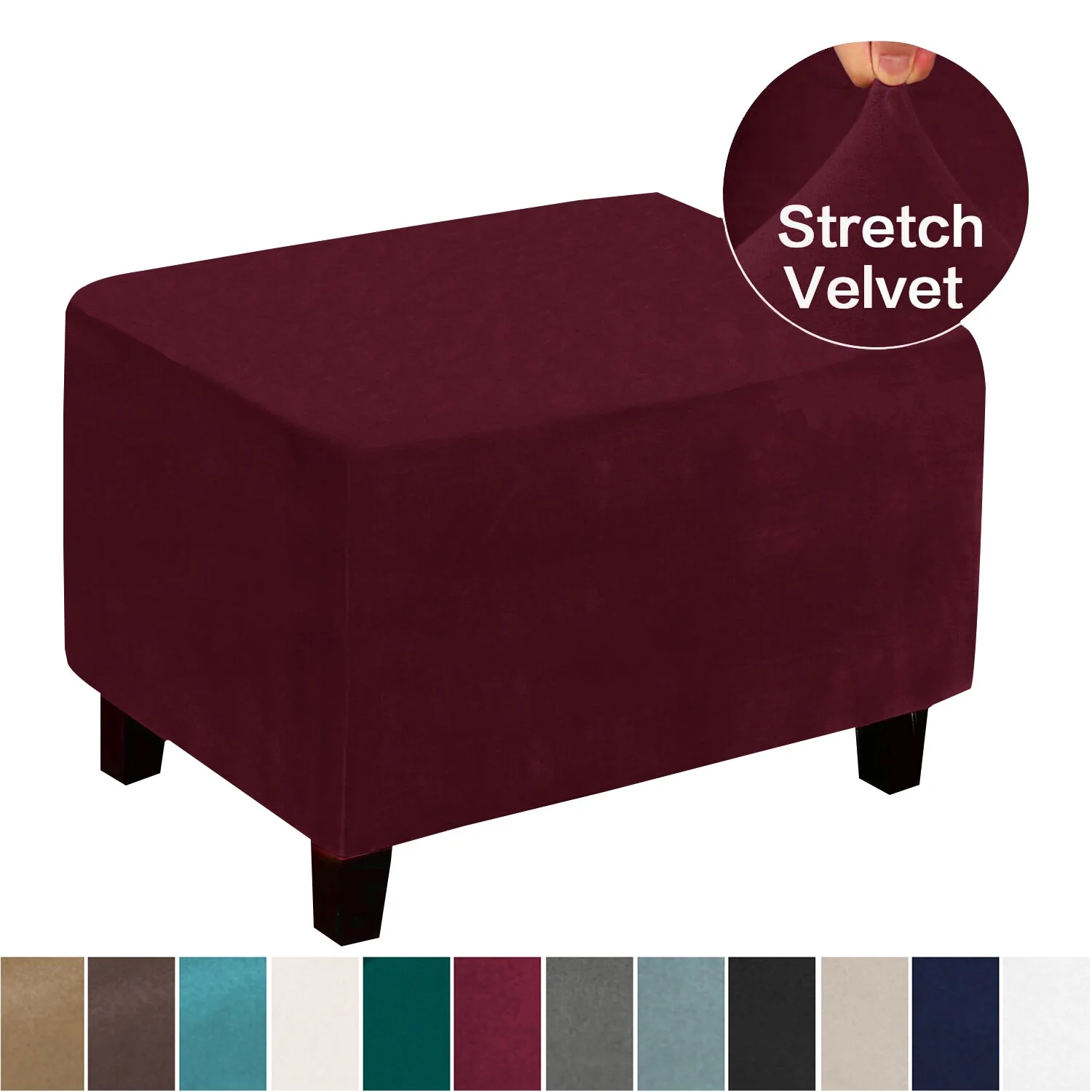 Stretching Footstool Low Sofa Solid Elasticity Simple Sofa, Step Stool Cover Dustproof Furniture Protection Series Modern Style - Image 3