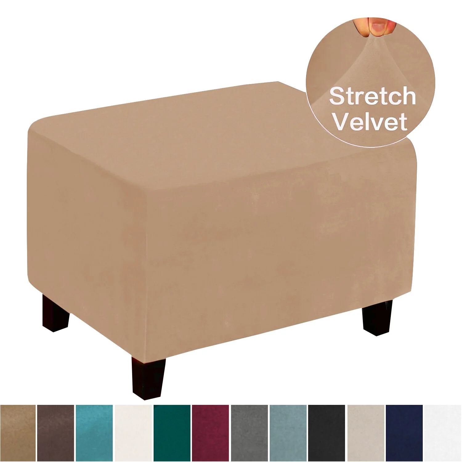 Stretching Footstool Low Sofa Solid Elasticity Simple Sofa, Step Stool Cover Dustproof Furniture Protection Series Modern Style - Image 4