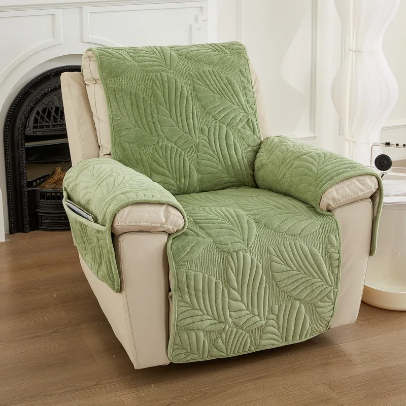 Super Soft Plush Velvet Recliner Chair Cover Living Room Pets Dustproof Protector Recliner Armchair Chaise Lounge Covers - Image 4