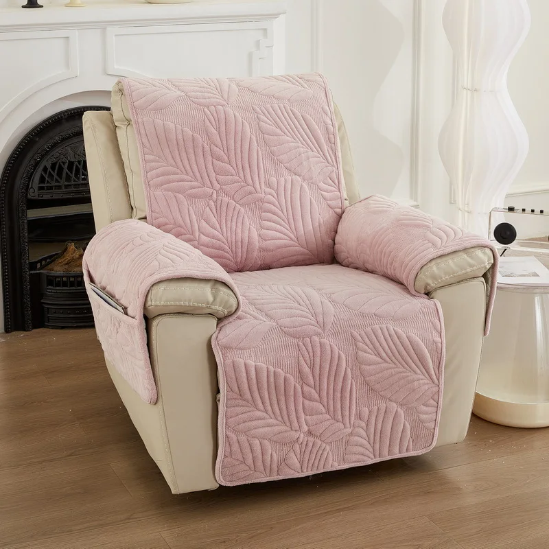Super Soft Plush Velvet Recliner Chair Cover Living Room Pets Dustproof Protector Recliner Armchair Chaise Lounge Covers - Image 7