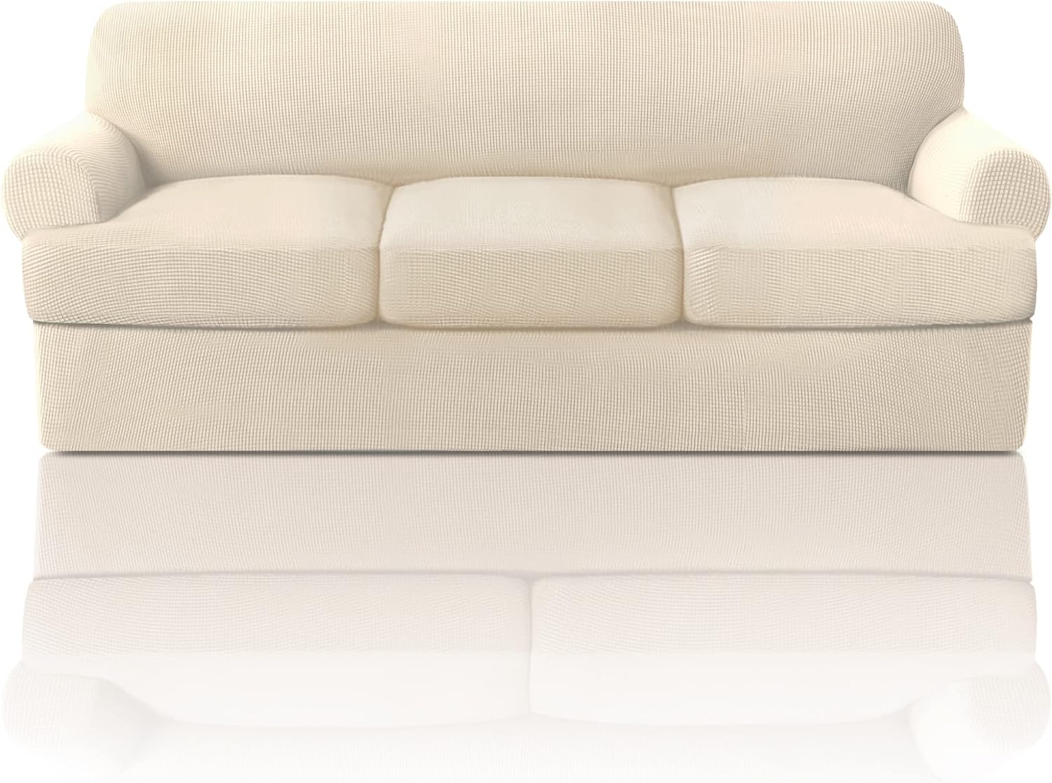 T Cushion Sofa Slipcover Sofa Covers for T Cushion Sofa Soft Couch Slip Covers Furniture Covers with Cushion Shape Seat Covers - Image 28
