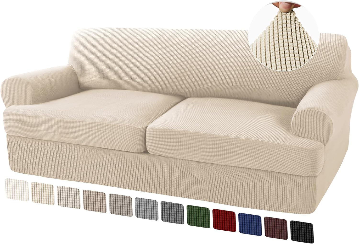 T Cushion Sofa Slipcovers Sofa Cover for T Cushion Sofa Couches Stretch Couch Cover with T Cushion Covers Machine Washable - Image 42