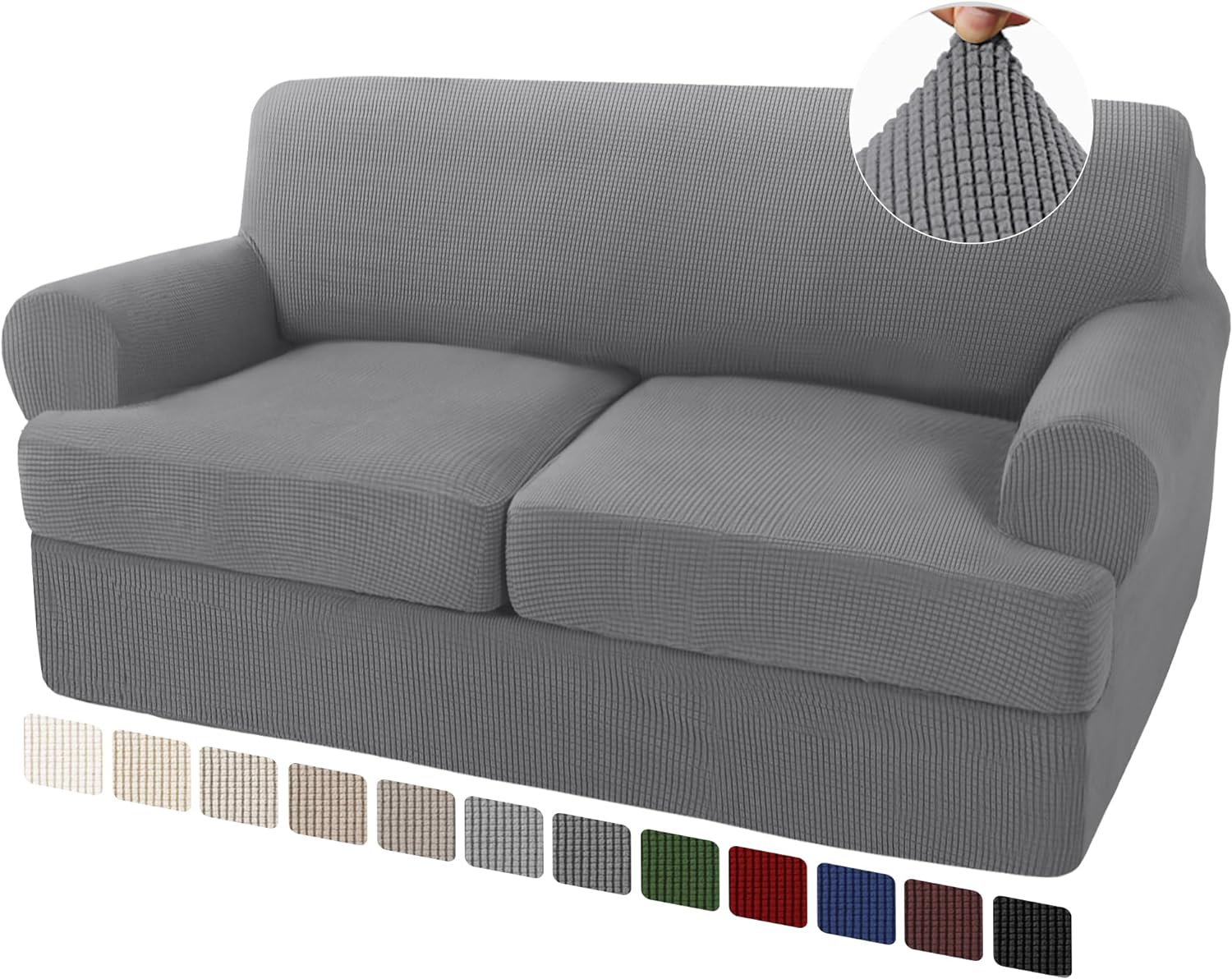 T Cushion Sofa Slipcovers Sofa Cover for T Cushion Sofa Couches Stretch Couch Cover with T Cushion Covers Machine Washable - Image 57
