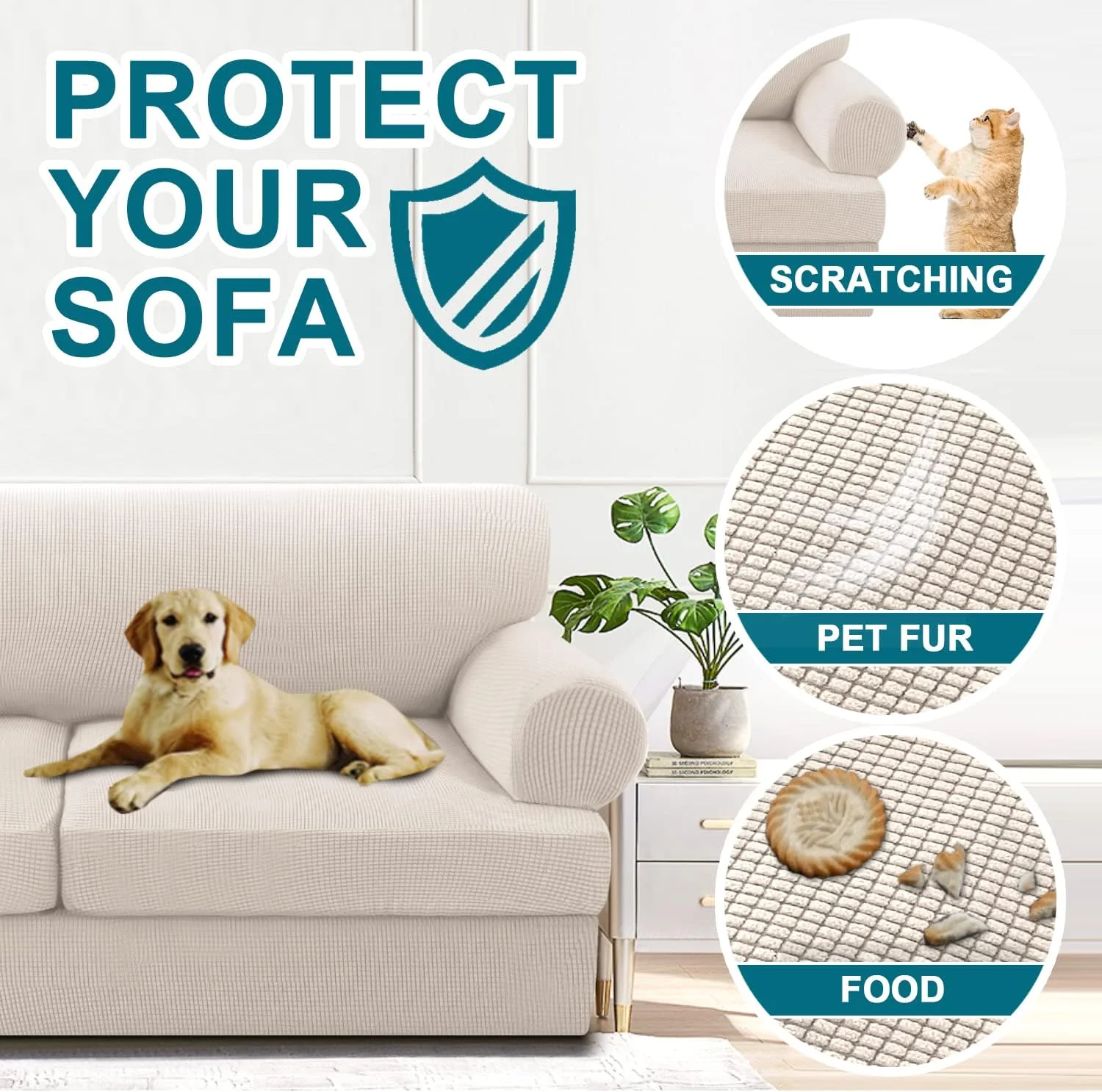 T Cushion Sofa Slipcovers Sofa Cover for T Cushion Sofa Couches Stretch Couch Cover with T Cushion Covers Machine Washable - Image 6