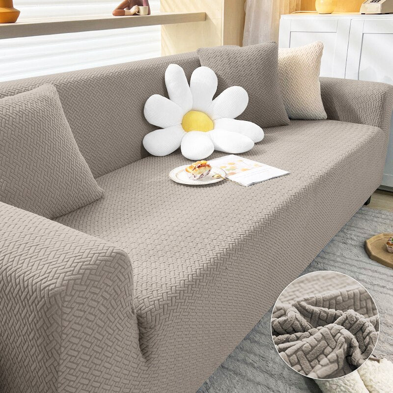 Thick Elastic Sofa Cover UK Slipcover For Living Room Stretch Polar Fleece Armchair Cover 1/2/3/4 Seater Corner Couch Cover United Kingdom - Image 8