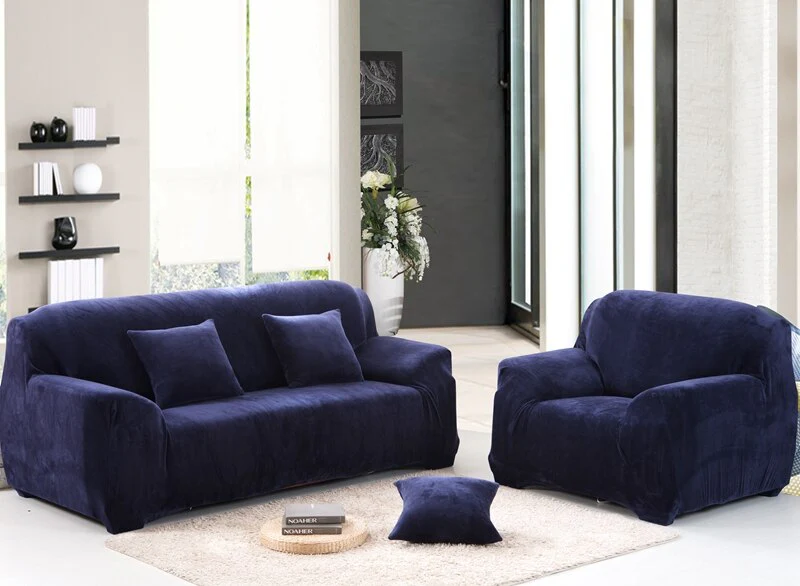 Thick Velvet Sofa Covers for Couch Cover Super Stretch Non Slip Couch Cover Friendly Elastic Furniture Protector Plush Sofa Slipcovers - Image 15