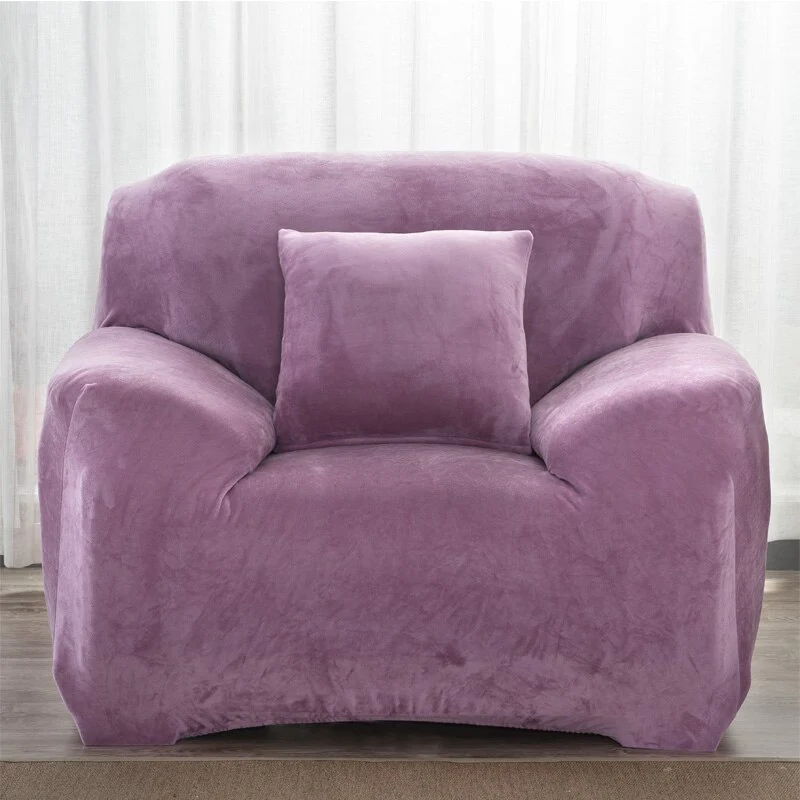 Thick Velvet Sofa Covers for Couch Cover Super Stretch Non Slip Couch Cover Friendly Elastic Furniture Protector Plush Sofa Slipcovers - Image 3
