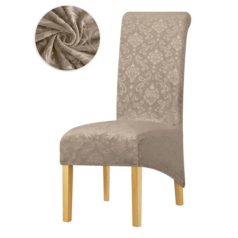 Velvet Chair Cover Stretch Dining Chair Cover Winter Warm Long Back Chair Cover Washable 2 Size Chair Cover For Kitchen Home - Image 28