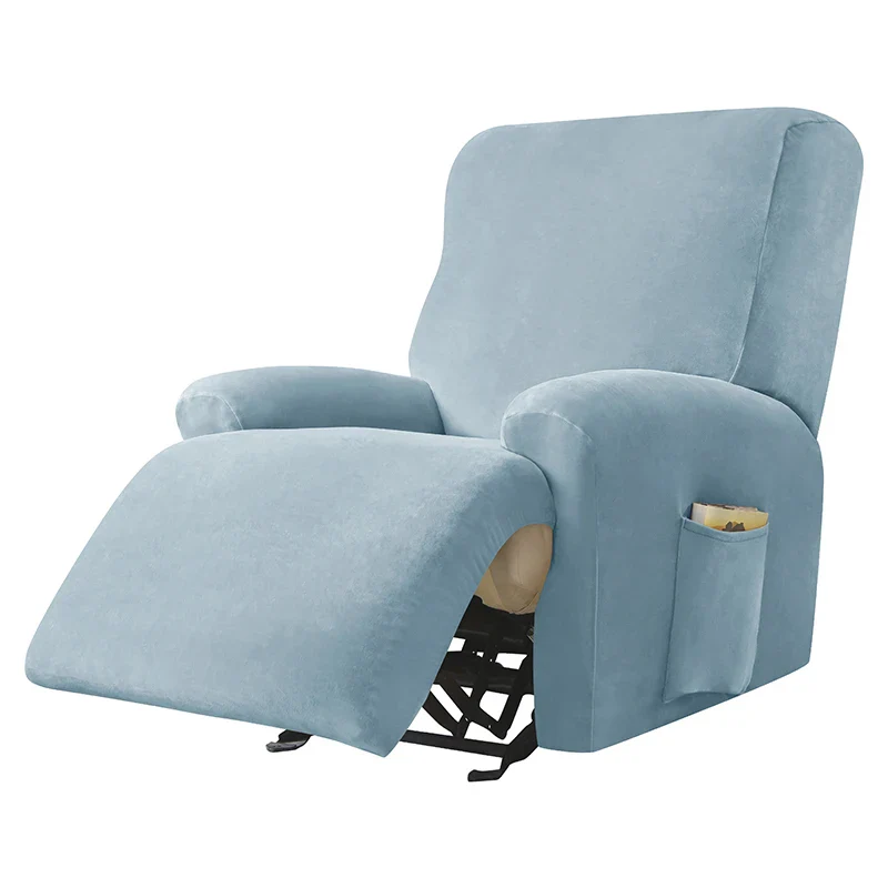 Velvet Recliner Chair Cover Elastic Armchair Sofa Covers Lazy Boy Relax Reclining Sofa Seat Cover For Living Room 1/2/3/4 Seats - Image 13