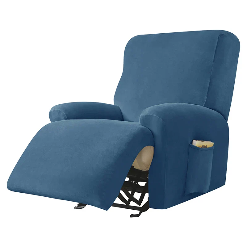 Velvet Recliner Chair Cover Elastic Armchair Sofa Covers Lazy Boy Relax Reclining Sofa Seat Cover For Living Room 1/2/3/4 Seats - Image 14