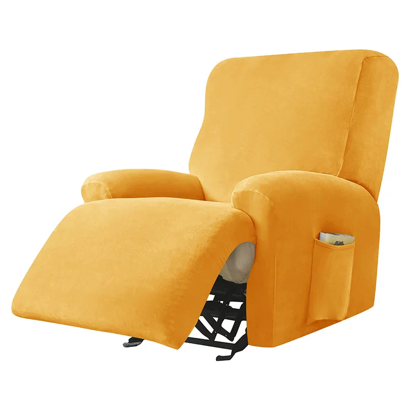 Velvet Recliner Chair Cover Elastic Armchair Sofa Covers Lazy Boy Relax Reclining Sofa Seat Cover For Living Room 1/2/3/4 Seats - Image 21