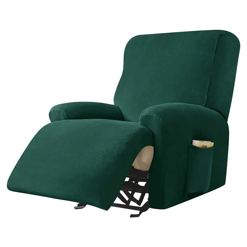 Velvet Recliner Chair Cover Elastic Armchair Sofa Covers Lazy Boy Relax Reclining Sofa Seat Cover For Living Room 1/2/3/4 Seats - Image 22