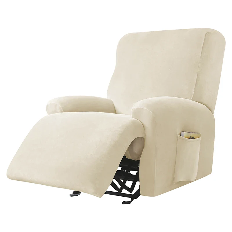 Velvet Recliner Chair Cover Elastic Armchair Sofa Covers Lazy Boy Relax Reclining Sofa Seat Cover For Living Room 1/2/3/4 Seats - Image 7