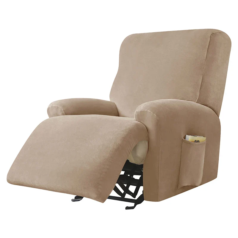 Velvet Recliner Chair Cover Elastic Armchair Sofa Covers Lazy Boy Relax Reclining Sofa Seat Cover For Living Room 1/2/3/4 Seats - Image 8