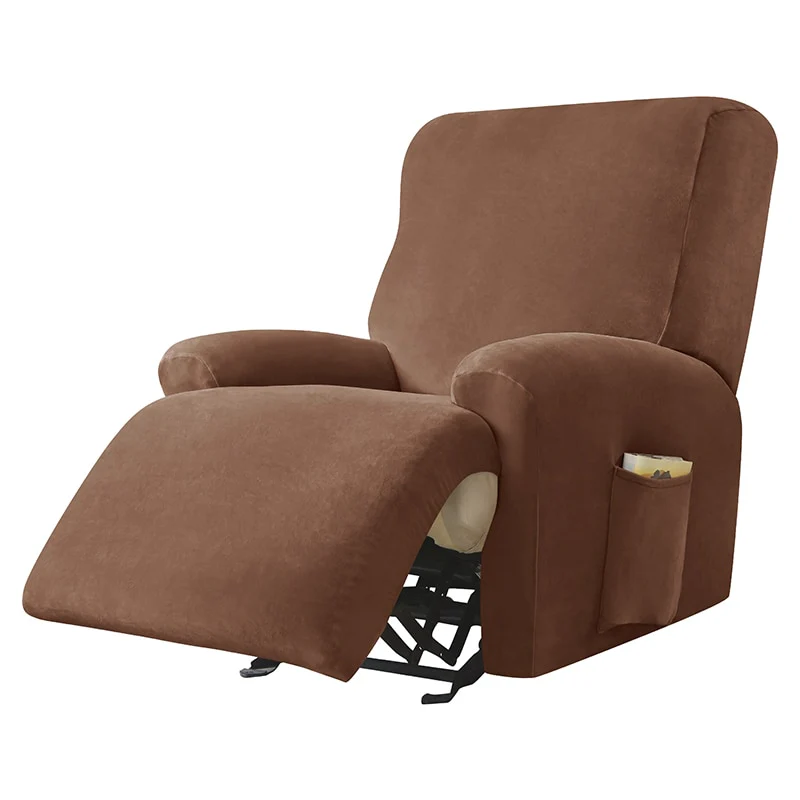 Velvet Stretch Sofa Cover Elastic Recliner Non-slip Furniture Chair Cover Protector Recliner Armchair Cover Home Decor - Image 11