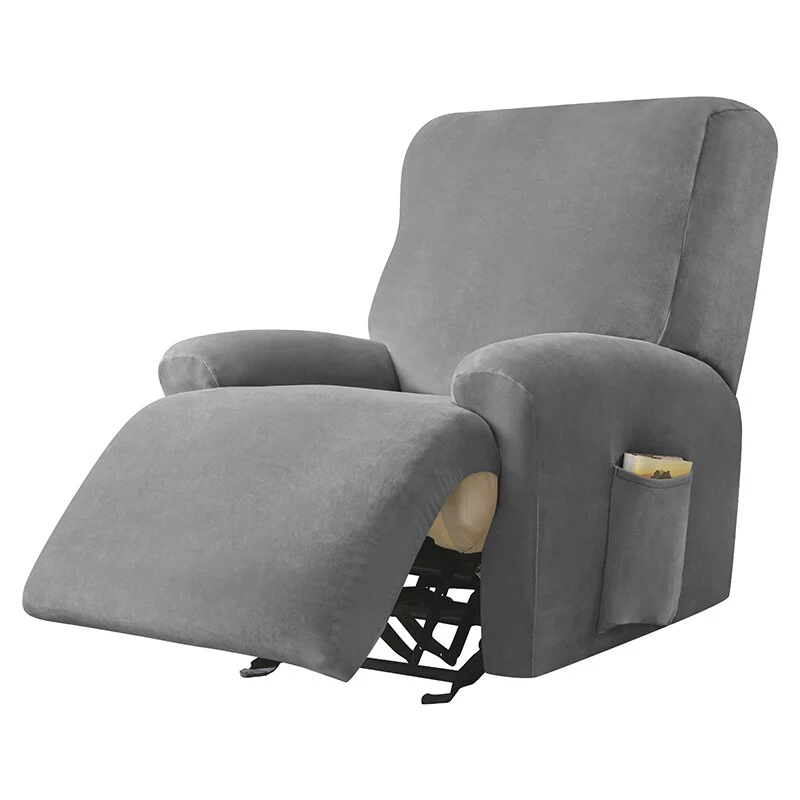 Velvet Stretch Sofa Cover Elastic Recliner Non-slip Furniture Chair Cover Protector Recliner Armchair Cover Home Decor - Image 12