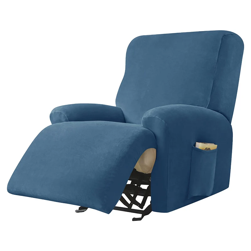 Velvet Stretch Sofa Cover Elastic Recliner Non-slip Furniture Chair Cover Protector Recliner Armchair Cover Home Decor - Image 14