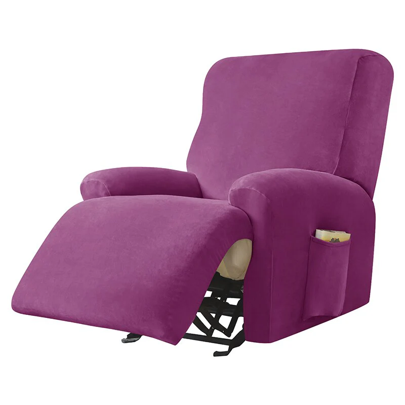 Velvet Stretch Sofa Cover Elastic Recliner Non-slip Furniture Chair Cover Protector Recliner Armchair Cover Home Decor - Image 18