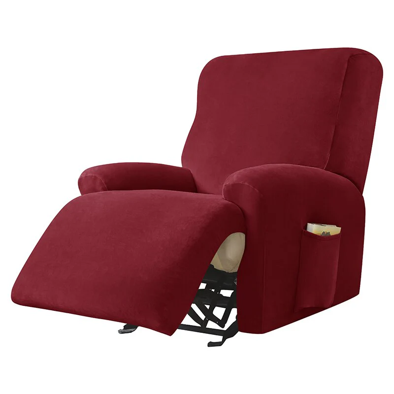 Velvet Stretch Sofa Cover Elastic Recliner Non-slip Furniture Chair Cover Protector Recliner Armchair Cover Home Decor - Image 20