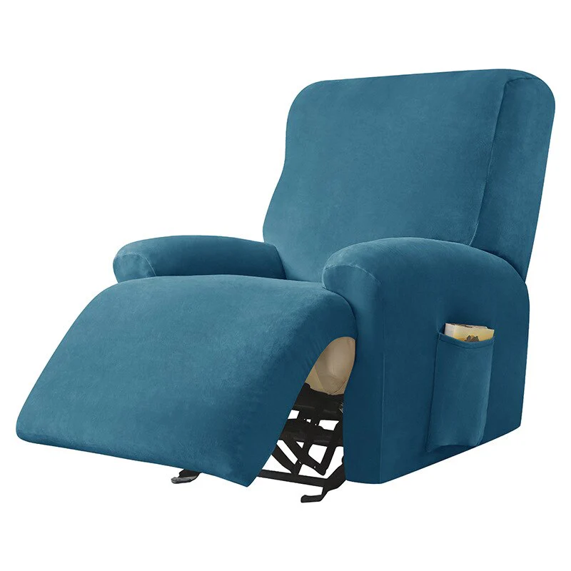 Velvet Stretch Sofa Cover Elastic Recliner Non-slip Furniture Chair Cover Protector Recliner Armchair Cover Home Decor - Image 24