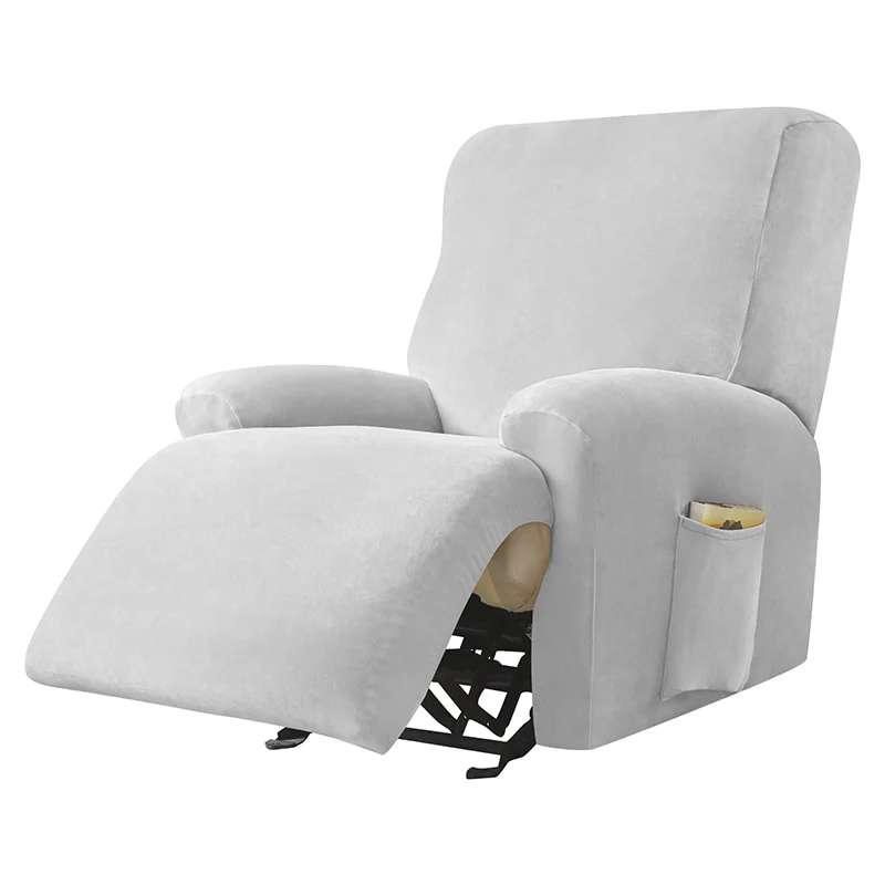 Velvet Stretch Sofa Cover Elastic Recliner Non-slip Furniture Chair Cover Protector Recliner Armchair Cover Home Decor - Image 9