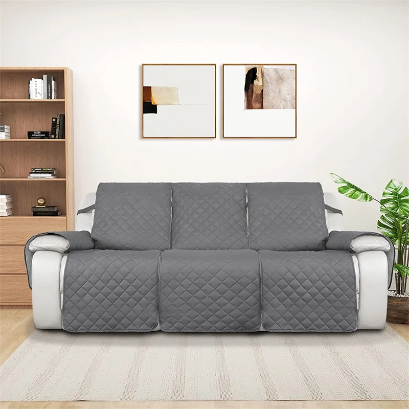 Water Repellent Recliner 2/3 Seaters Elastic Band Sofa Cover Pet Kid Anti- Scratch Armchair Covers Couch Towel Lounger Slipcover - Image 3