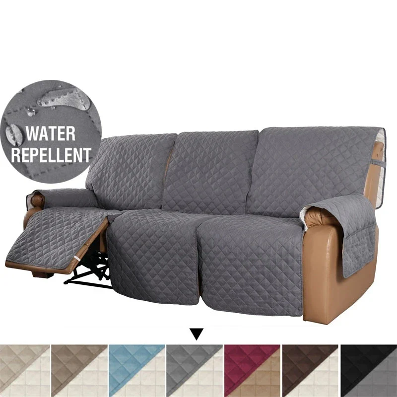 Water Repellent Recliner 2/3 Seaters Elastic Band Sofa Cover Pet Kid Anti- Scratch Armchair Covers Couch Towel Lounger Slipcover - Image 4