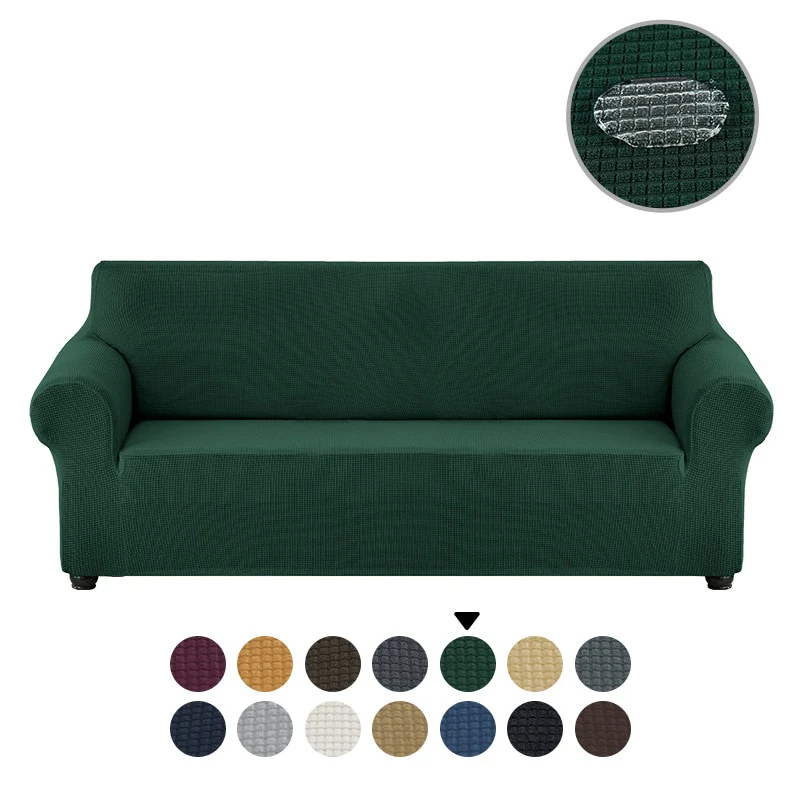 Waterproof/Dustproof Sofa Covers Couch Cover Fleece Solid Color Sectional Sofa Covers Elastic Stretch L Shape Sofa Seat Covering Settee - Image 14