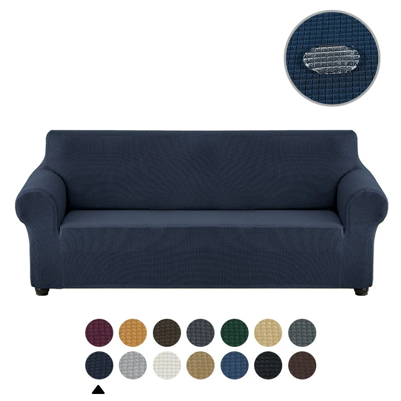 Waterproof/Dustproof Sofa Covers Couch Cover Fleece Solid Color Sectional Sofa Covers Elastic Stretch L Shape Sofa Seat Covering Settee - Image 18