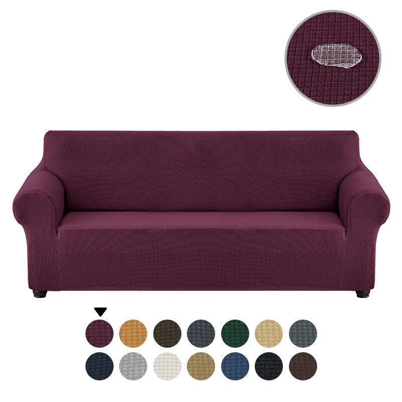 Waterproof/Dustproof Sofa Covers Couch Cover Fleece Solid Color Sectional Sofa Covers Elastic Stretch L Shape Sofa Seat Covering Settee - Image 19